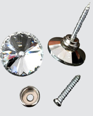Button Glass 25Mm White (4950 Pcs)