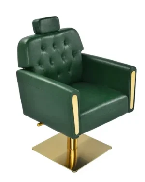 Leatherette and Plywood Frame Salon Chair
