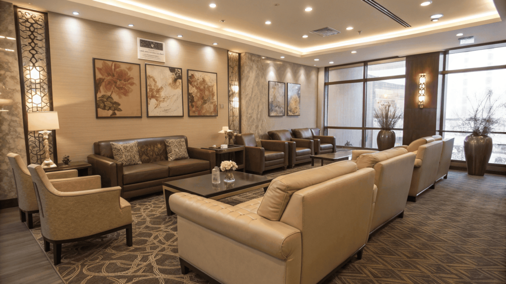 Luxury Salon Waiting Area Seating