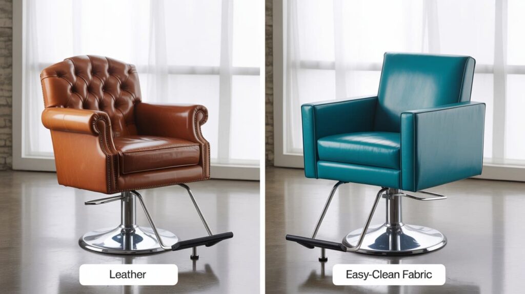 Leather vs. Easy-Clean Fabric Salon Chairs A Guide
