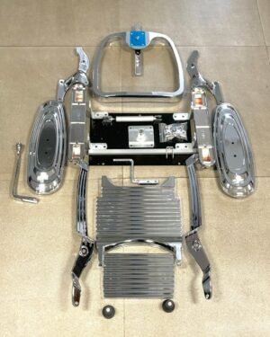 BARBER CHAIR COMPLETE SET-SILVER