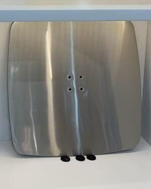 SS Round Corner Plate 500mm-Silver