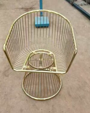 Wire Pot Chair (Gold) 2pcSet