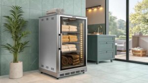 Towel warmer for salons and shops